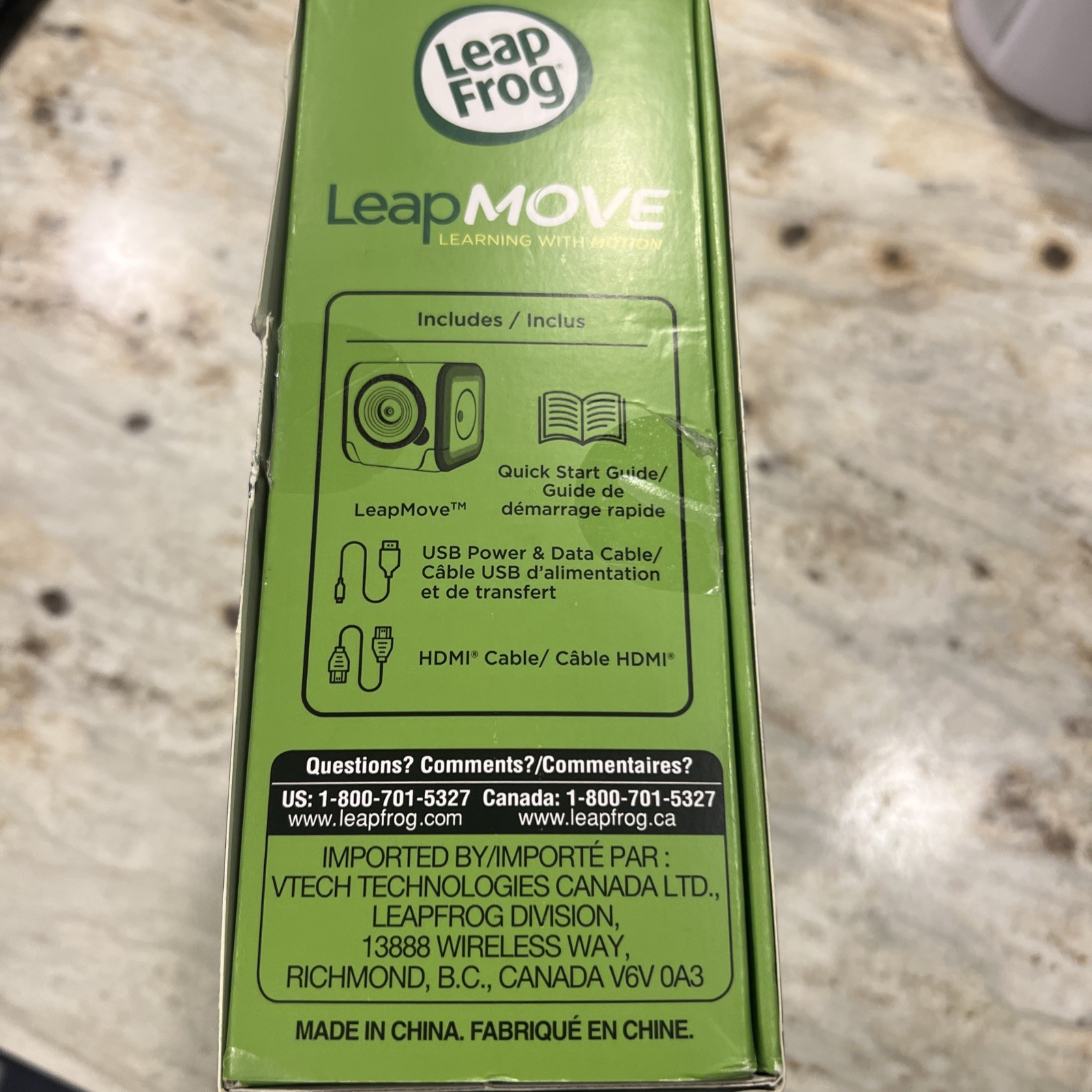 Leap Frog Leap Move Learning Console Motion Plug & Play Camera Interactive Game