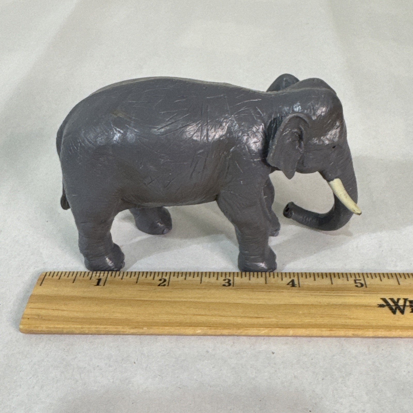 Terra by Battat Gray African Elephants Lot of 2 Lightly Used Hard Plastic Toy