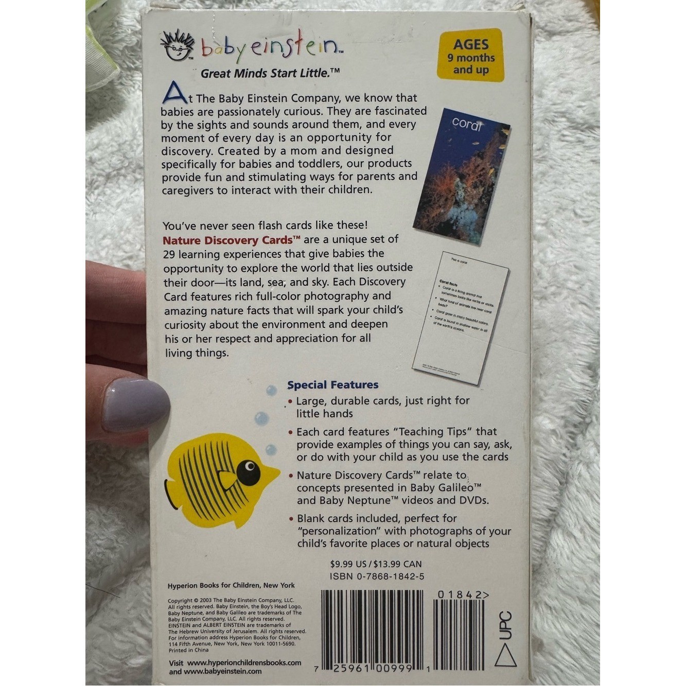 Baby Einstein Nature Discovery Cards 2003 Walt Disney Company 29 cards