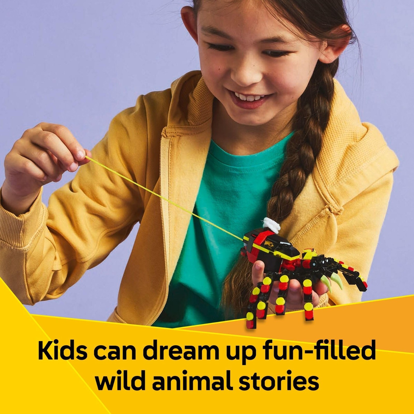 Creator 3 in 1 Wild Animals Surprising Spider Toy – Building Toy with 3 Build…