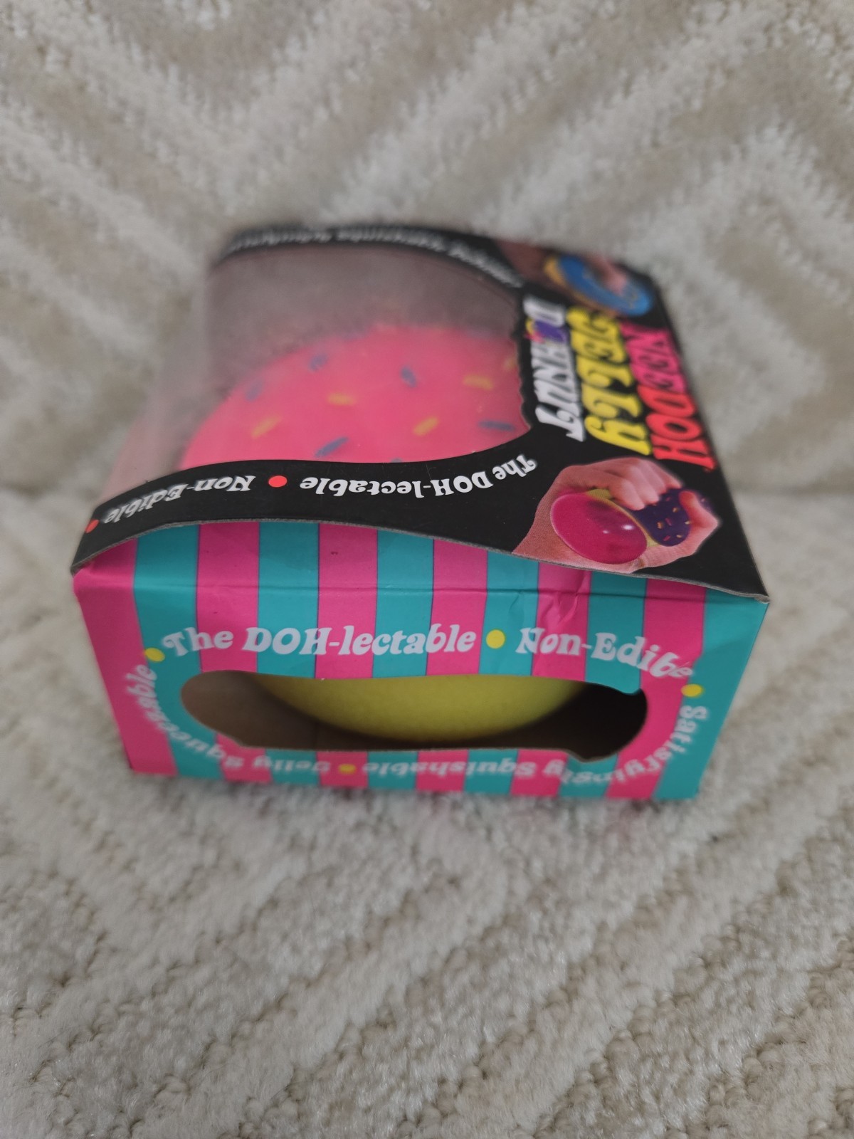 AUTHENTIC Schylling NeeDoh Jelly Dohnut PINK FROSTING WITH SPRINKLES