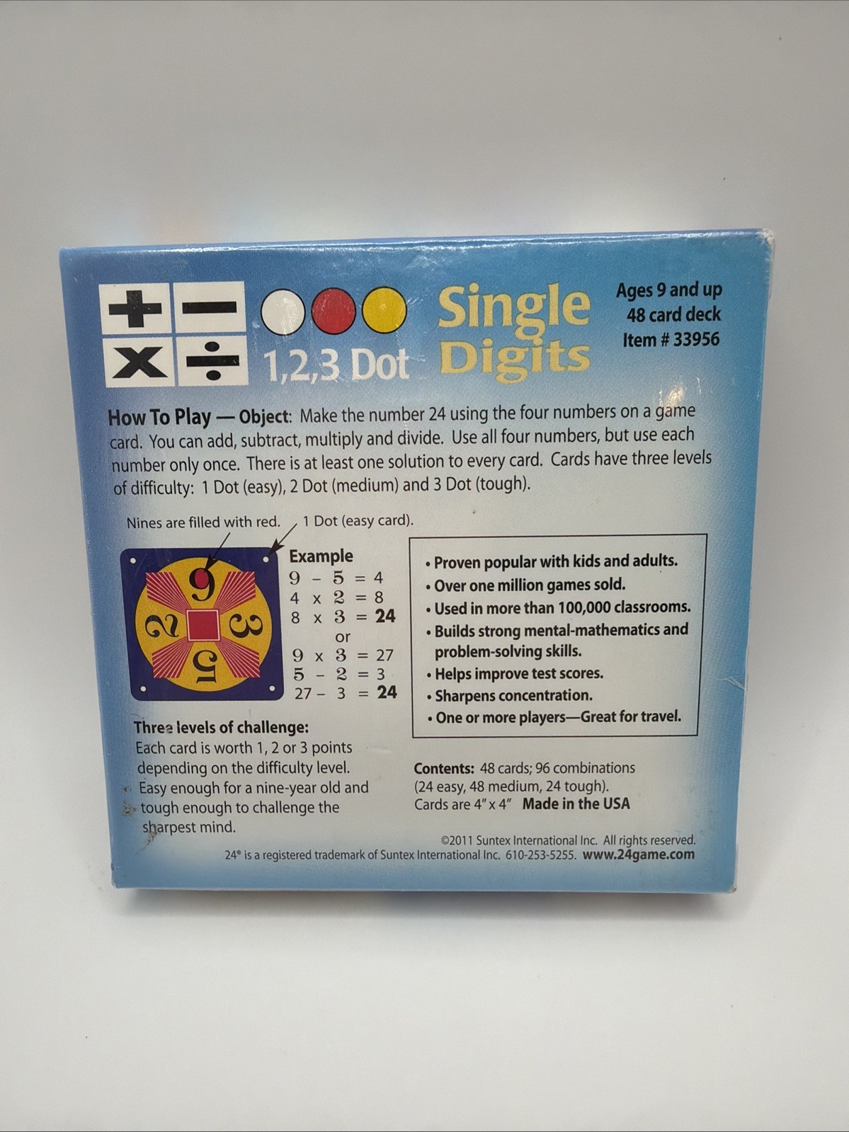 24 Game Double Digits 1 2 3 Dot Math Game Complete Math Learning Family Fun
