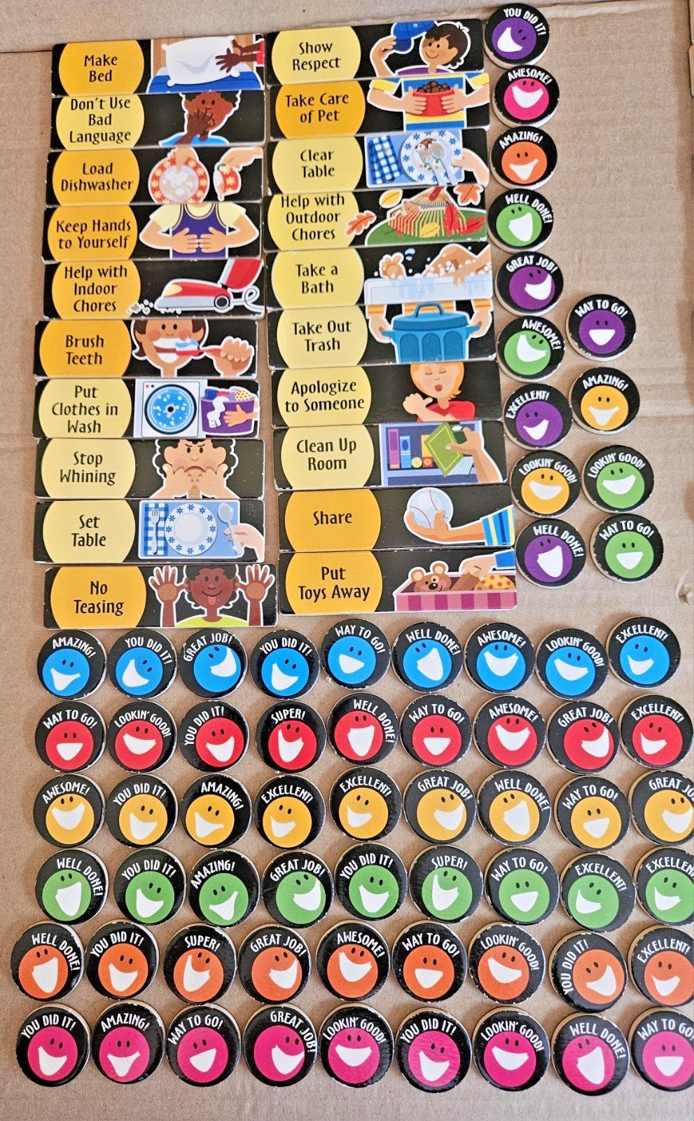 Melissa & Doug Responsibility Reward Chore Chart Magnets Replacement 158 Pieces