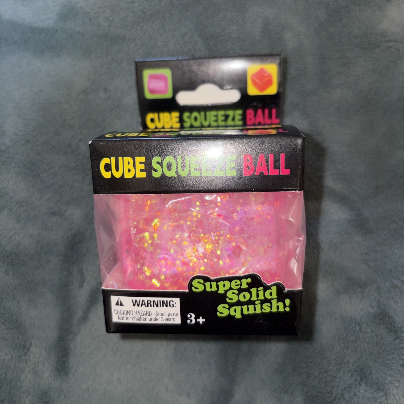 Lot Of 12 New Cube Squeeze SOLID Squish BLUE PURPLE PINK ORANGE Fast Ship 🧊