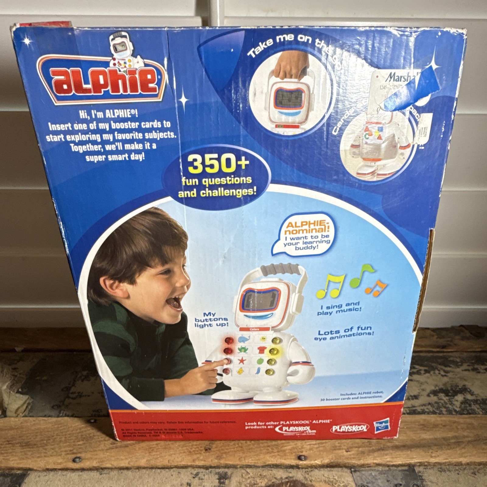 Playskool Alphie Electronic Learning Robot w/ Booster Cards Vintage 2011 3+