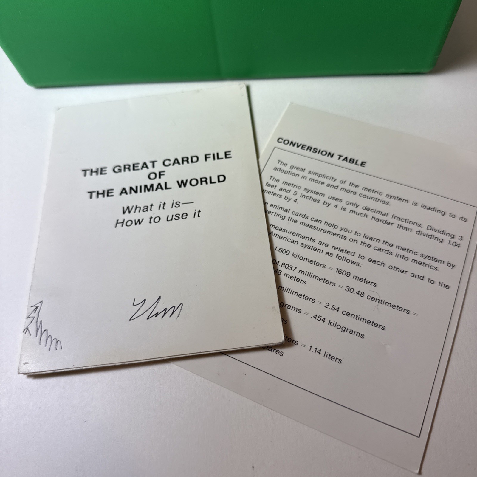Vtg Illustrated Wildlife Treasury 465 Animal Fact Cards Dividers Case 1970s