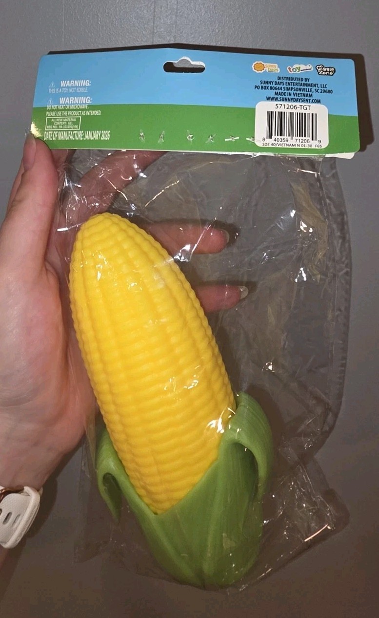 Sunny Days Squeezy Corn – Squishy Stress & Sensory Fidget – New Sealed!