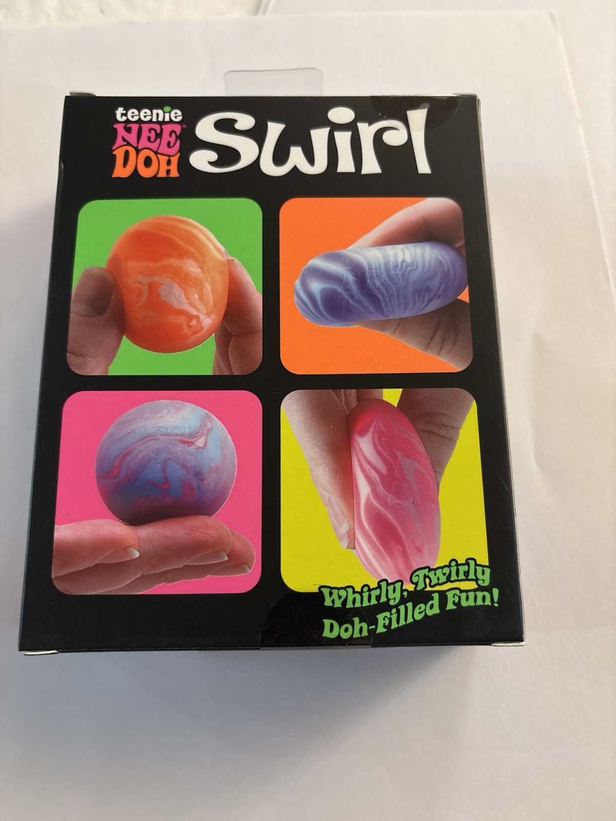 NeeDoh Teenie Swirl 4-Pack Mini Squishy Stress Balls New Free Priority Shipping