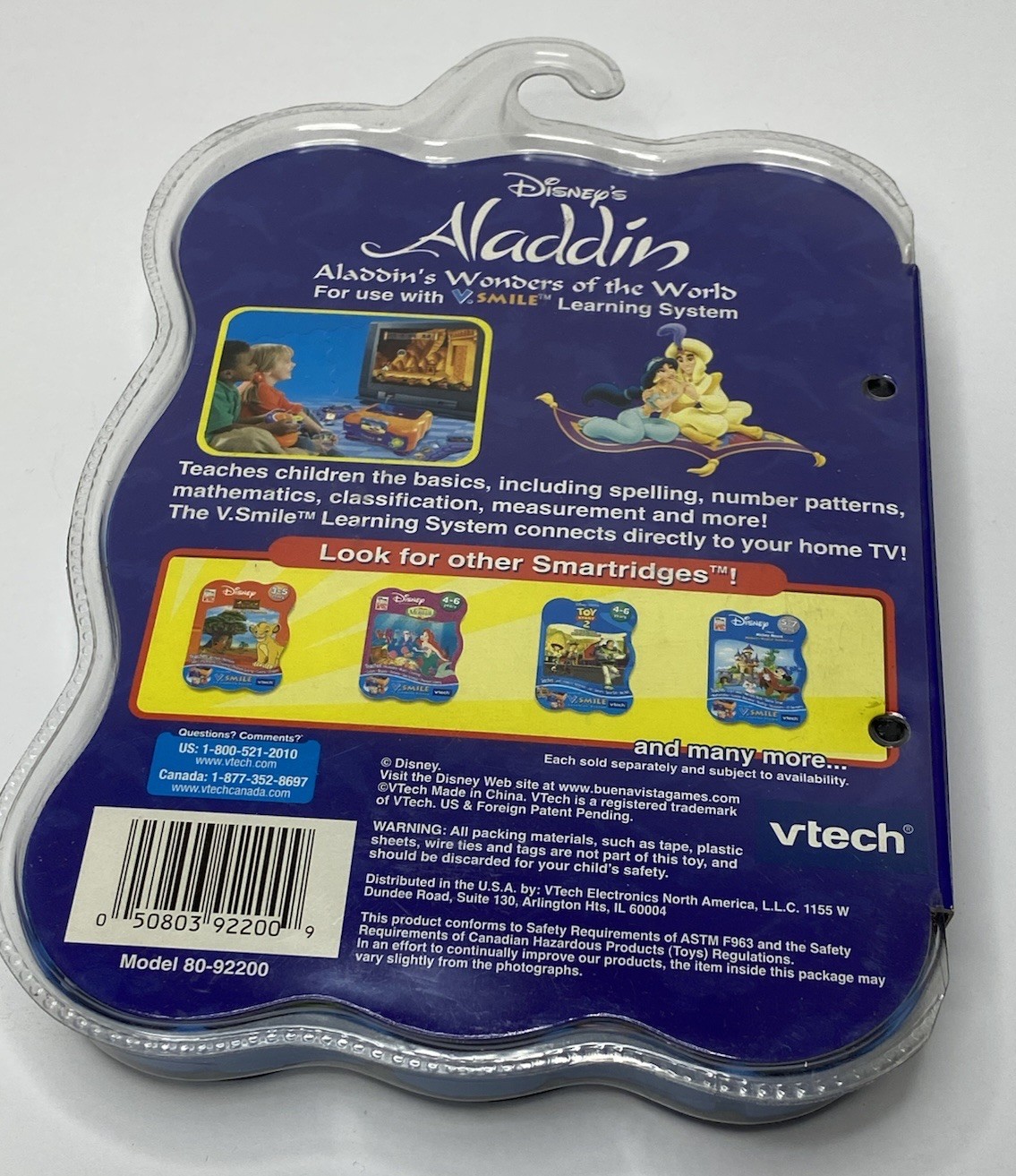 NEW Vtech Smartridge Aladdin’s Wonders of the World Cartridge V Smile Disney