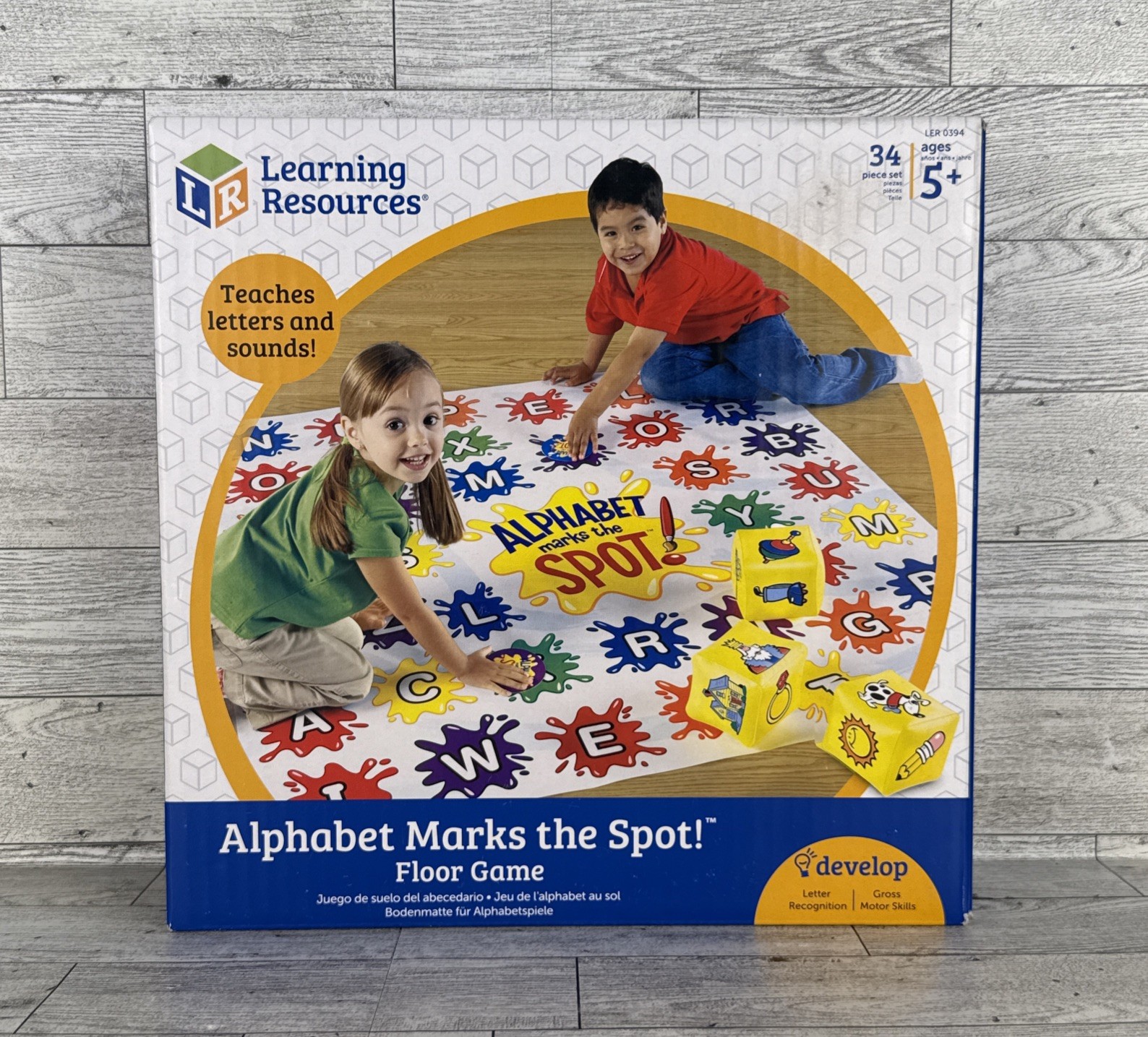 Learning Resources Alphabet Marks The Spot Floor Game Ages 5+ New In Box