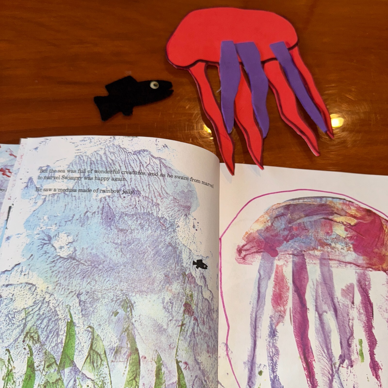 Montessori Read Along Picture Book Matching Swimmy by Leo Lionni Handmade Lesson