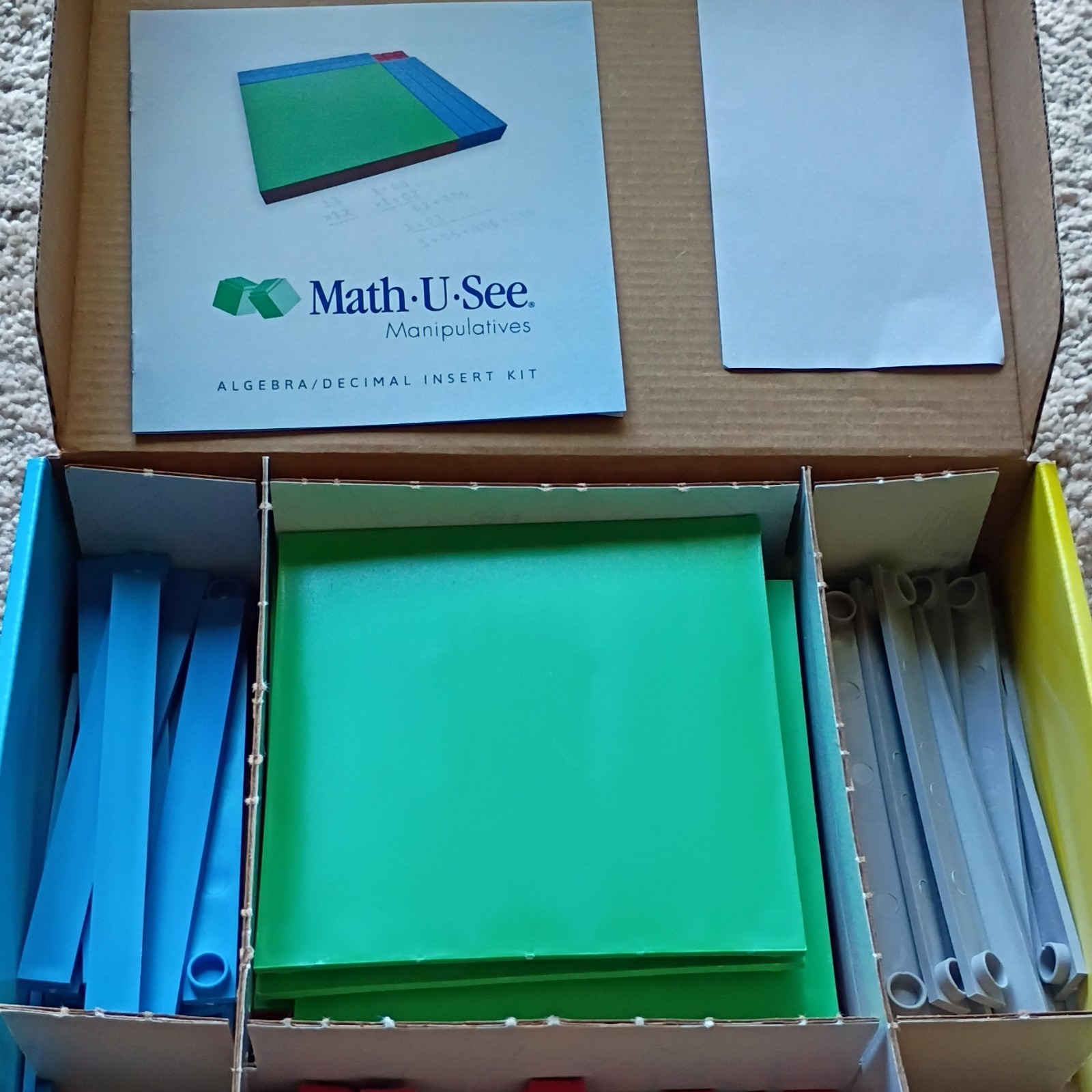 Math-U-See Algebra/Decimal Insert Kit Manipulatives, Ages 4 Years & Up