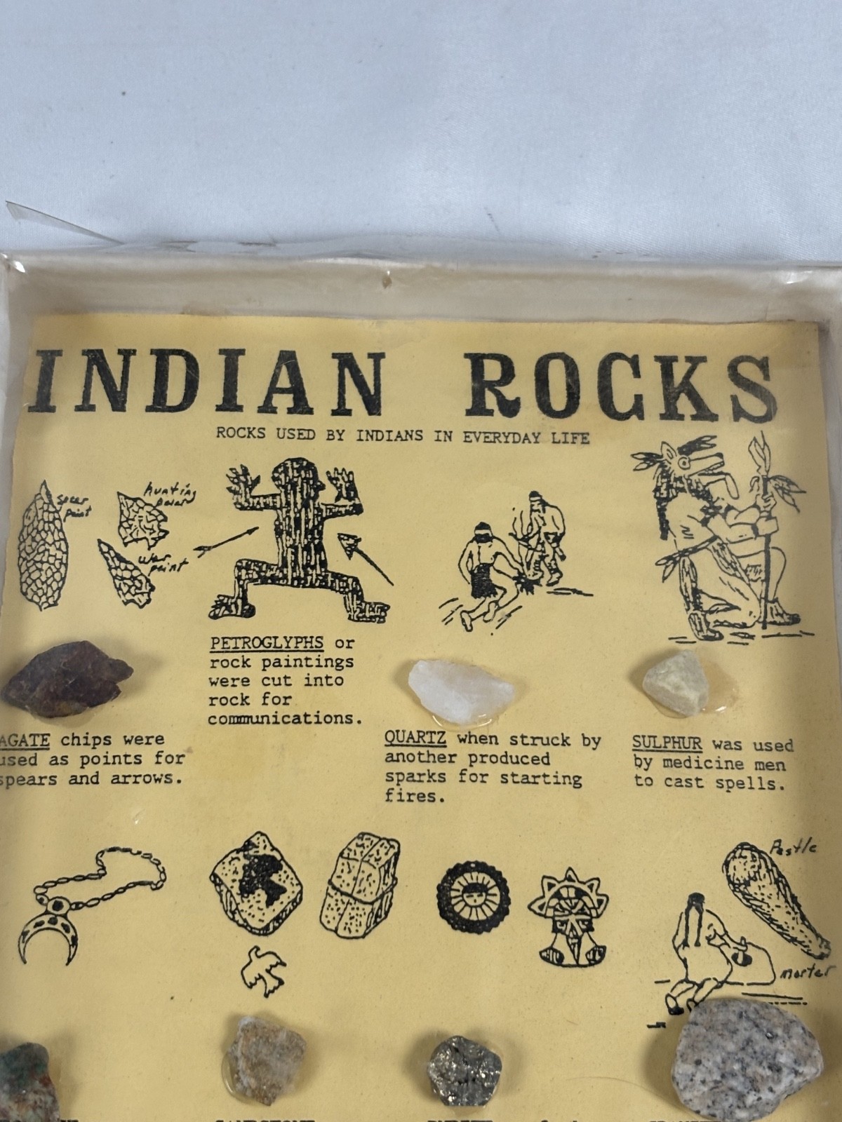 Vintage 1990s Educational Exhibit Collection Titled “Indian Rocks”