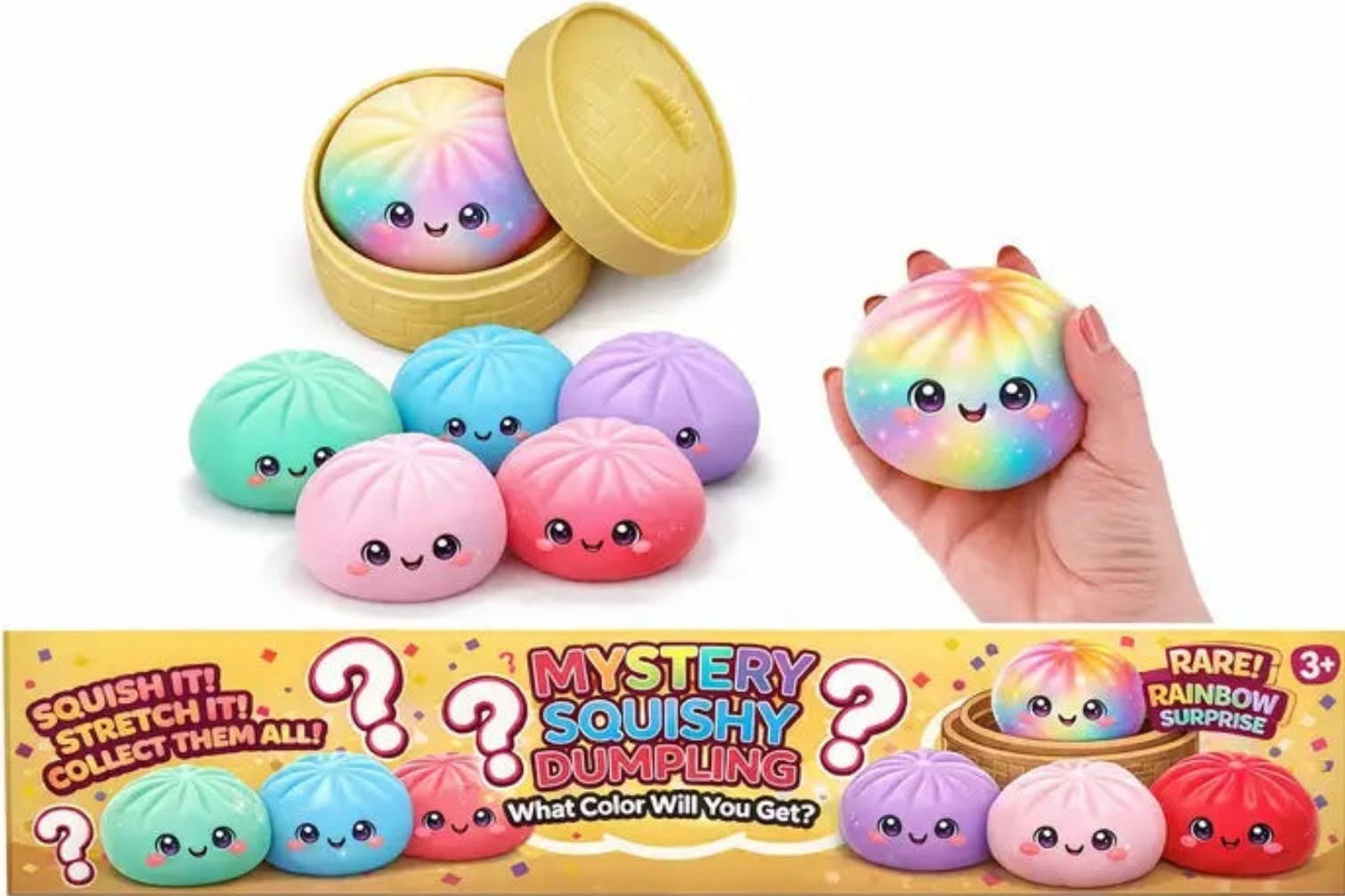 Viral Squishy Dumpling Multi Color Surprise With Possible Rainbow Rare Find 1…