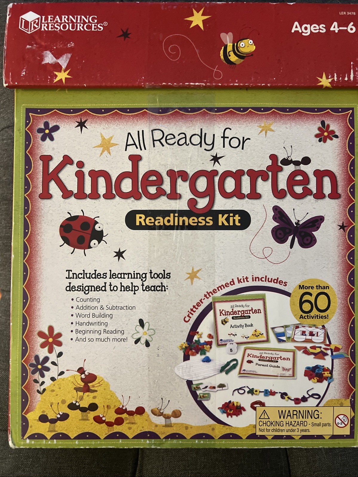 Learning Resources All Ready for Kindergarten Readiness Kit (missing 4 Letters)