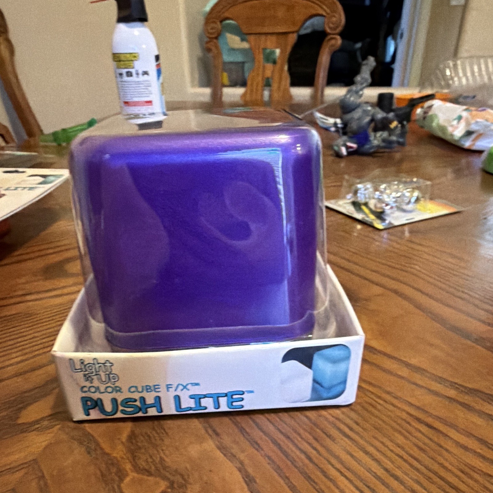 Color Cube F/X Light-Up Sensory Toy Push Lite Purple, MPN 085-07-0155
