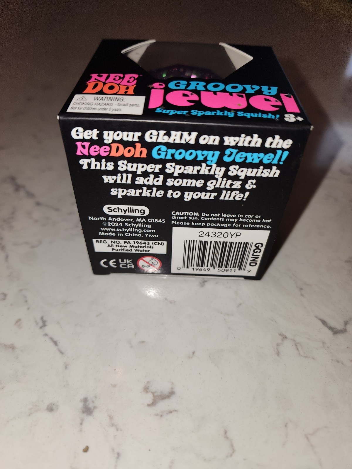 Authentic NIB Schylling BLUE Groovy Jewel Nee Doh Diamond Glitter Needoh Rare