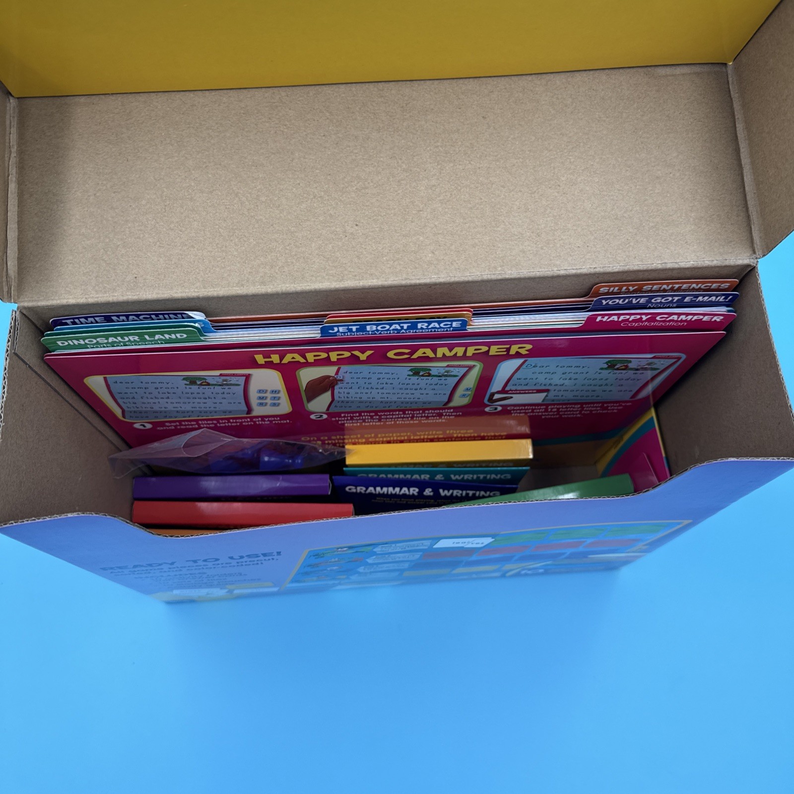 Lakeshore Grammar & Writing Folder Game Library RR796 Open Box