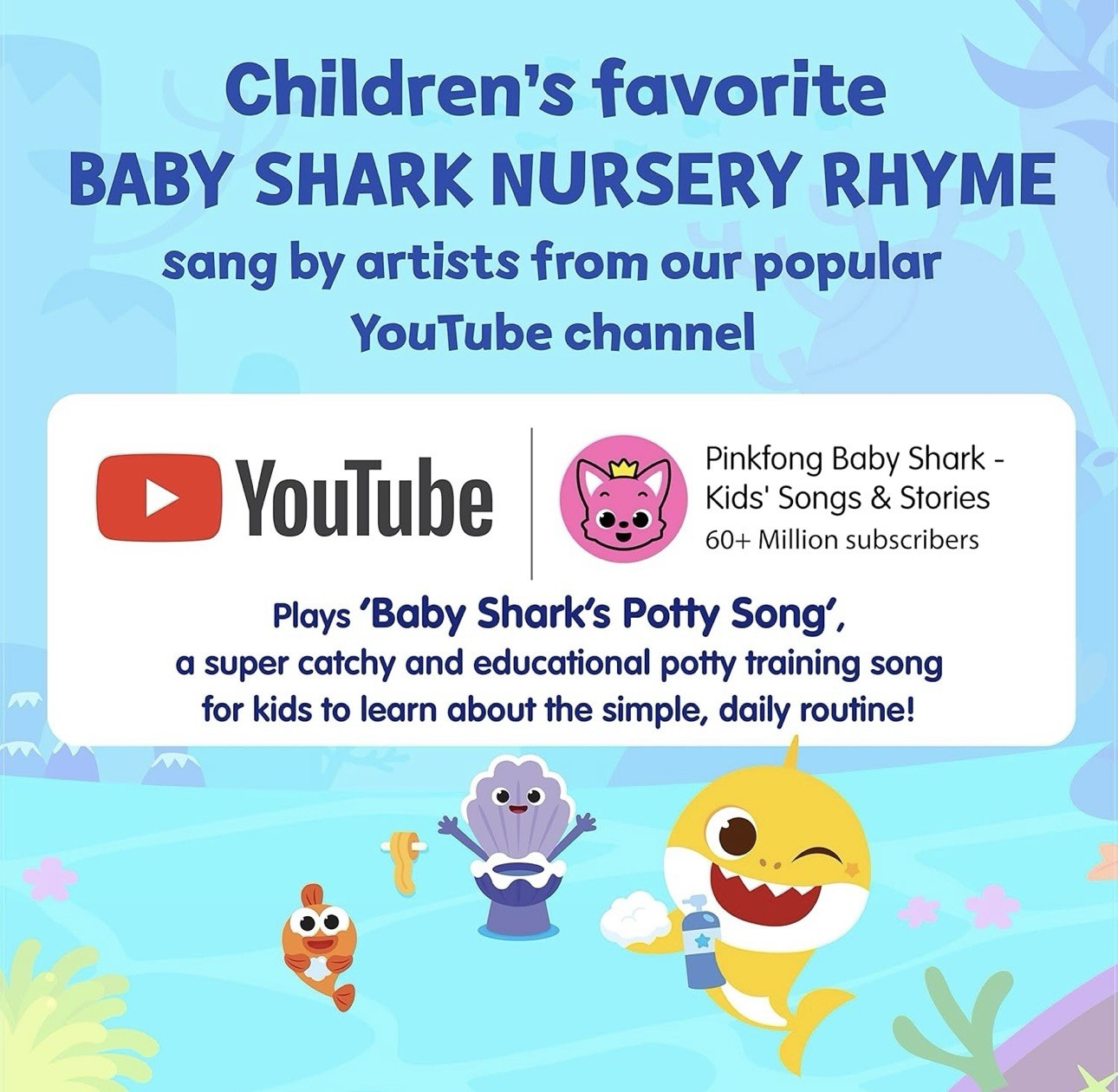 Pinkfong Baby Shark Potty Time Sound Book Interactive Potty Training Storybook