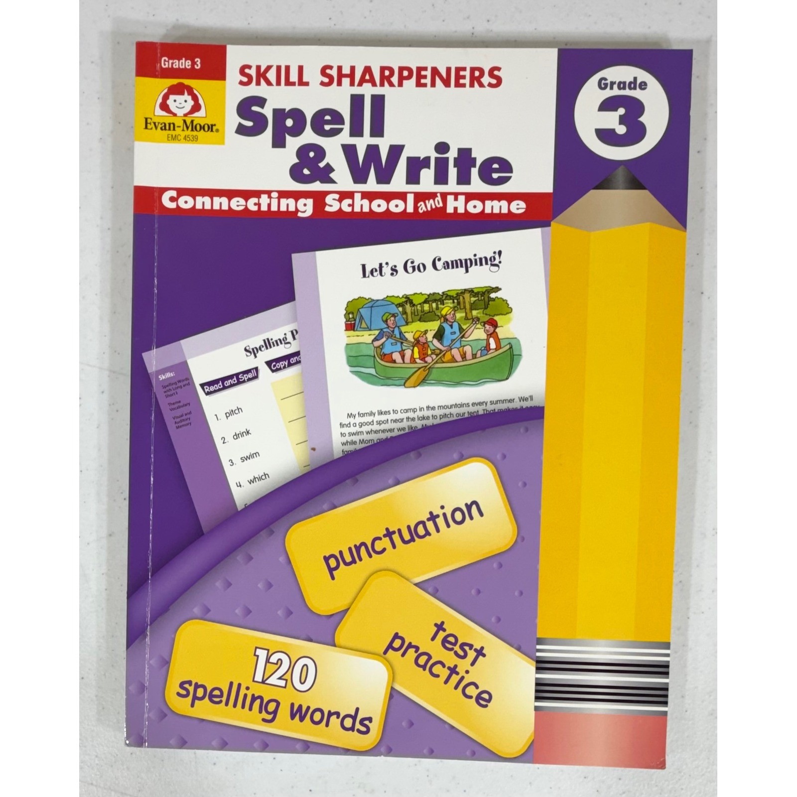3rd Grade Workbook Lot 8pc Math Grammar Writing Spelling Scholastic School Zone