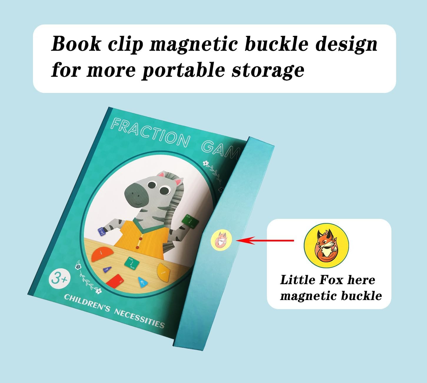 Magnetic Fraction Educational Puzzle Fraction Tiles and Circles, Equip Magnetic