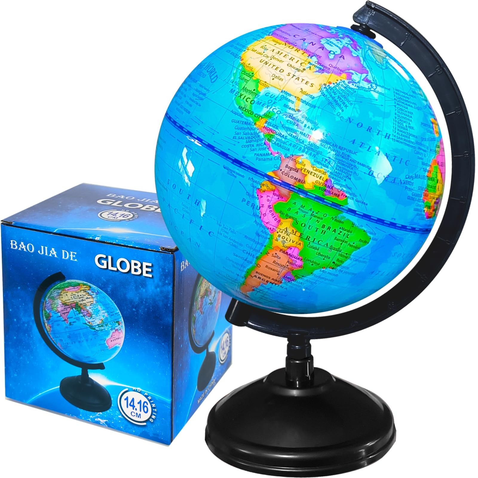 6” Geographic World Globe,Kids Educational Globes with Stand,Decorative…