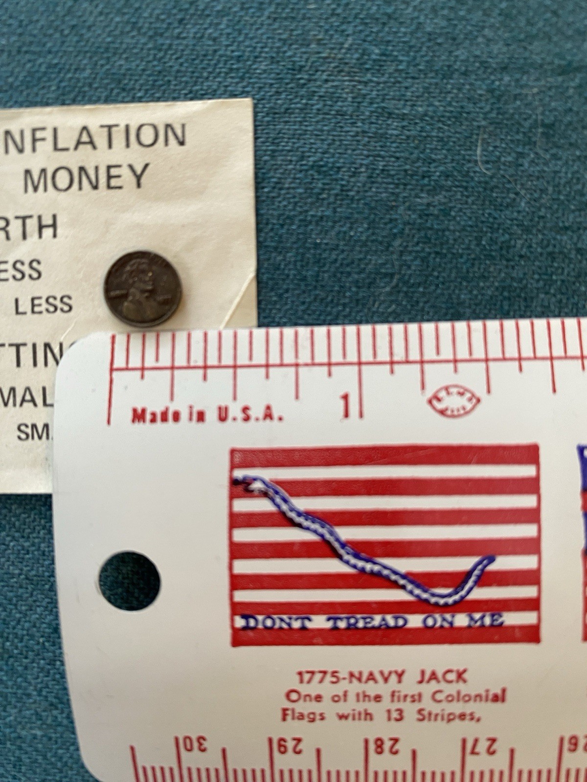 One Cent Inflation Shrinking Money Novelty Coin Gag Gift 1977