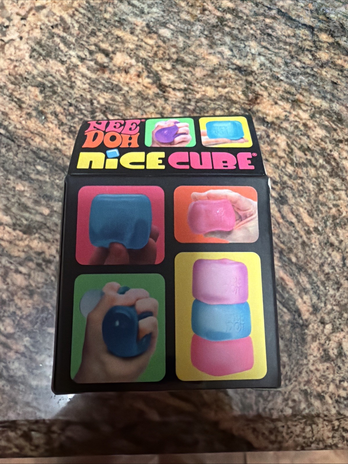 Nee Doh Nice Cube Blue Ice Super Solid Squish Authentic NEW
