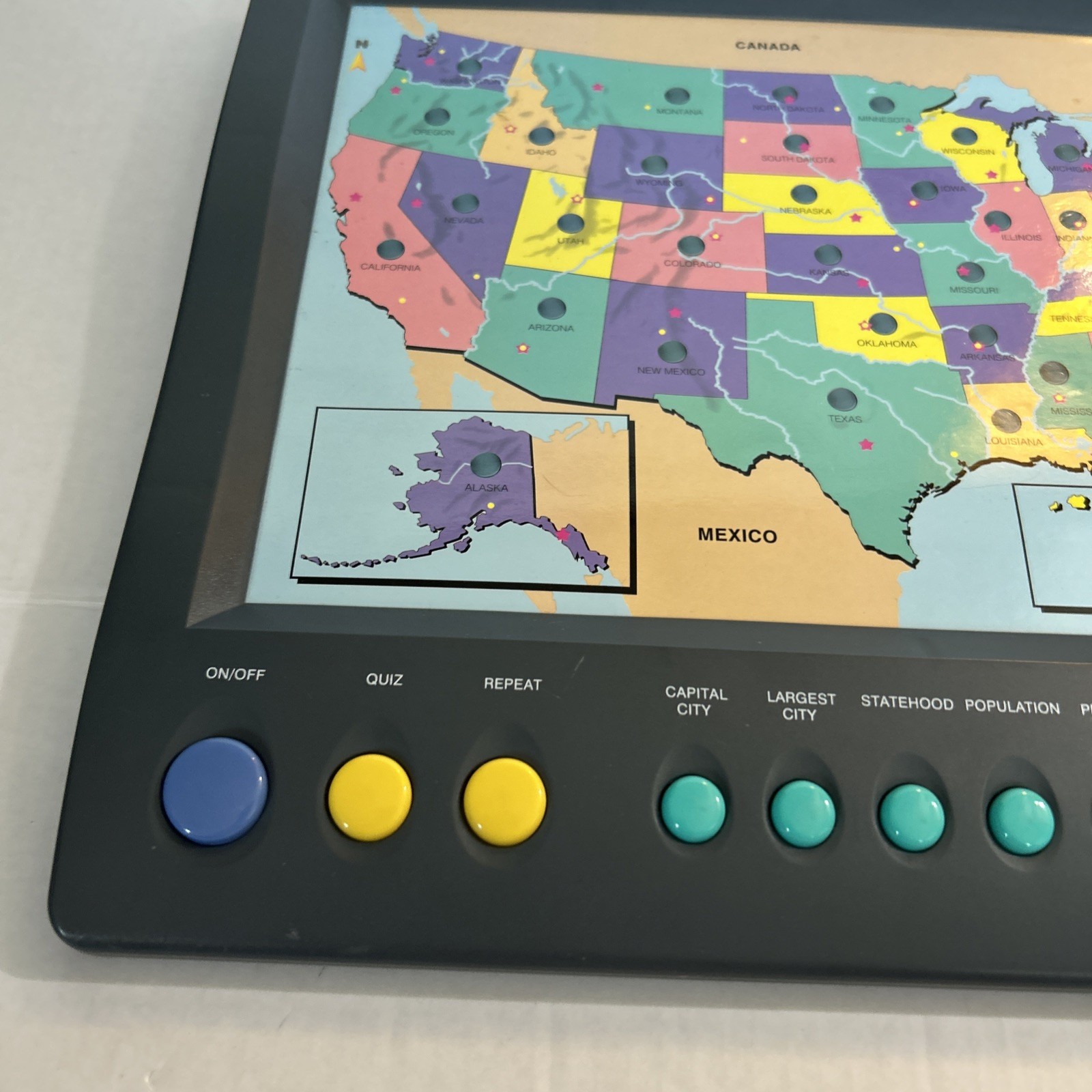Vintage 1998 Geo Genius III USA Map Interactive Educational Kids 50 States WORKS