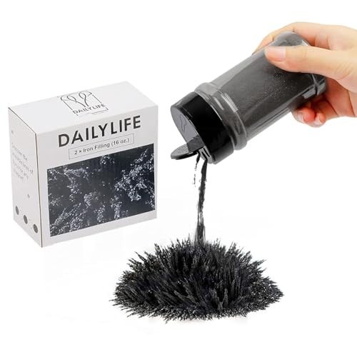 Magnetic Iron Filings for Science Experiments – 32oz Iron Powder with Shaker Lid