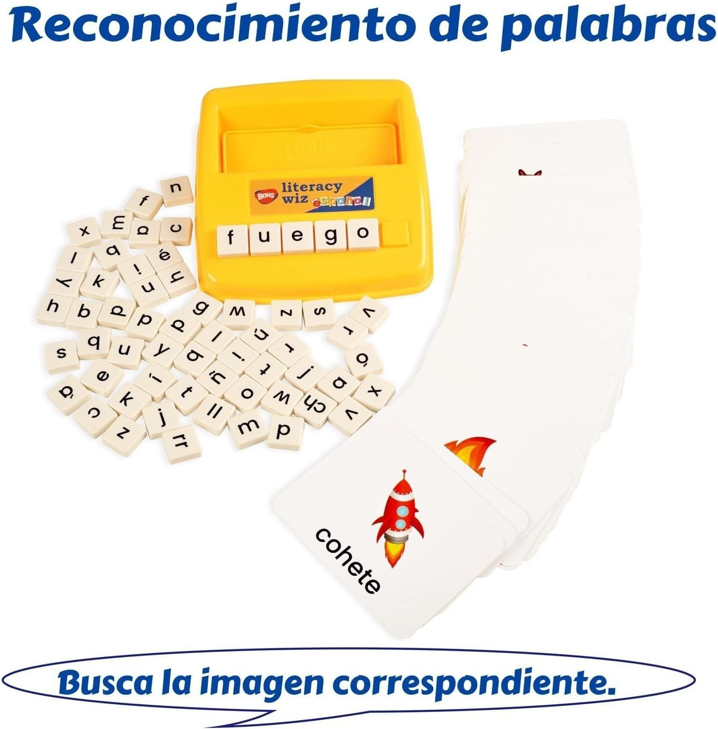 Spanish Literacy Wiz Spelling Game – Espanol Lower Case 60 Flash Cards – Pres…