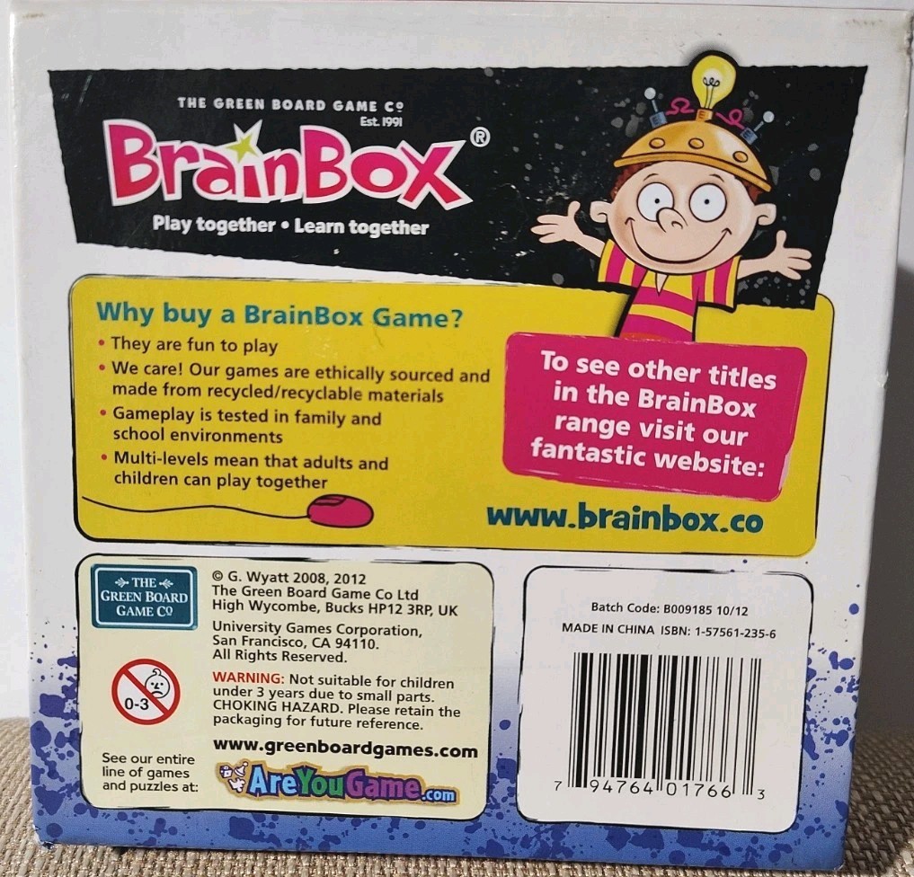 BRAIN BOX The USA The Ten Minute Brain Challenge