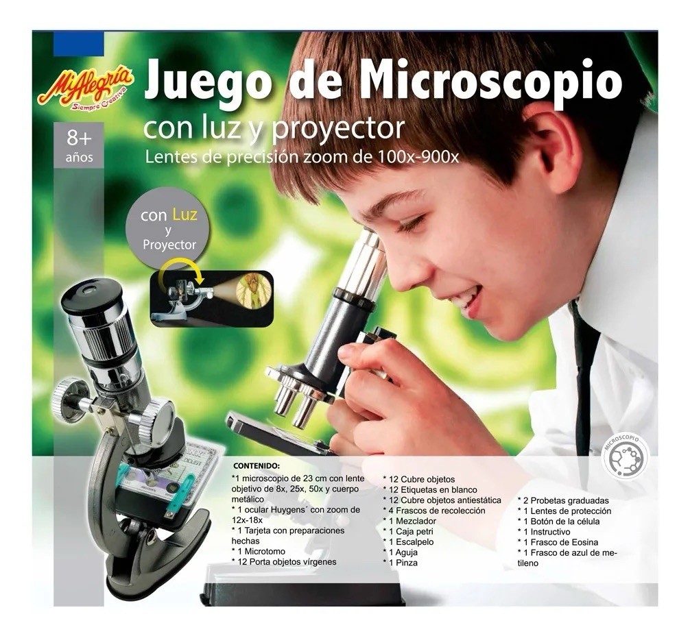 Mexican Toy Microscope With Light 100x 900x Made In Mexico Mi Alegria Juguete