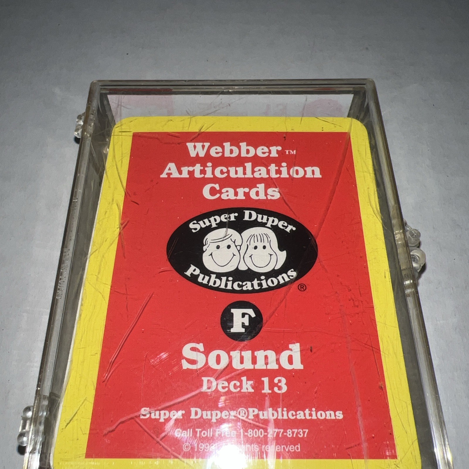 1998 Webber Articulation Cards Deck 13- “F” Sound Incomplete 52 Cards w/Case