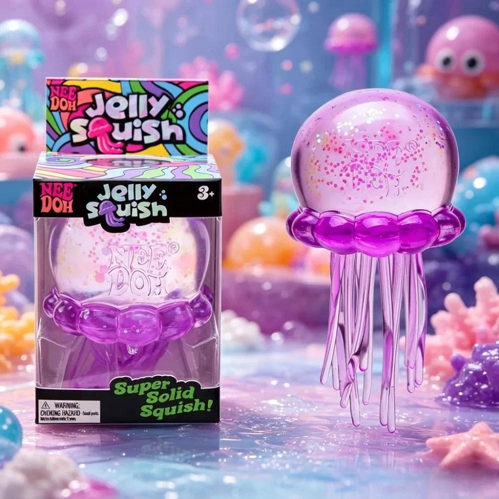 NeeDoh Jellyfish Gel Fidget Toy Soft Sensory Stress Relief Squishy Squeeze Toy