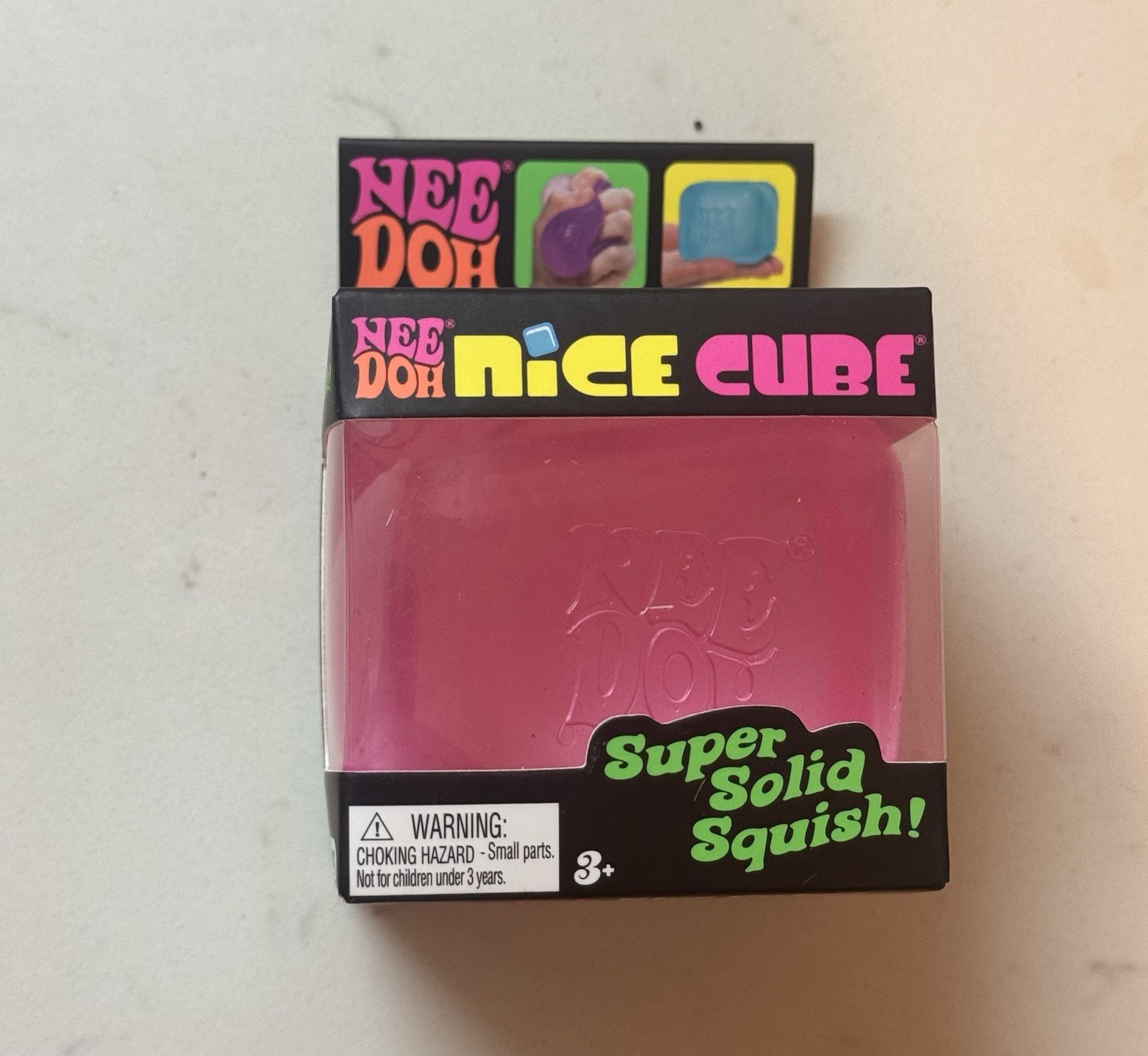 💖NEEDOH NICE CUBE PINK SUPER SOLID SQUISH STRESS TOY AUTHENTIC SEALED💖