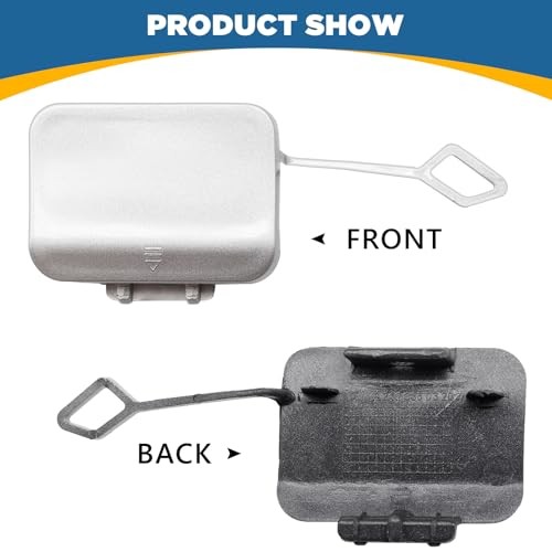 TOPUS Rear Tow Cover Compatible with Mercedes-Benz Silver Right Passenger Side
