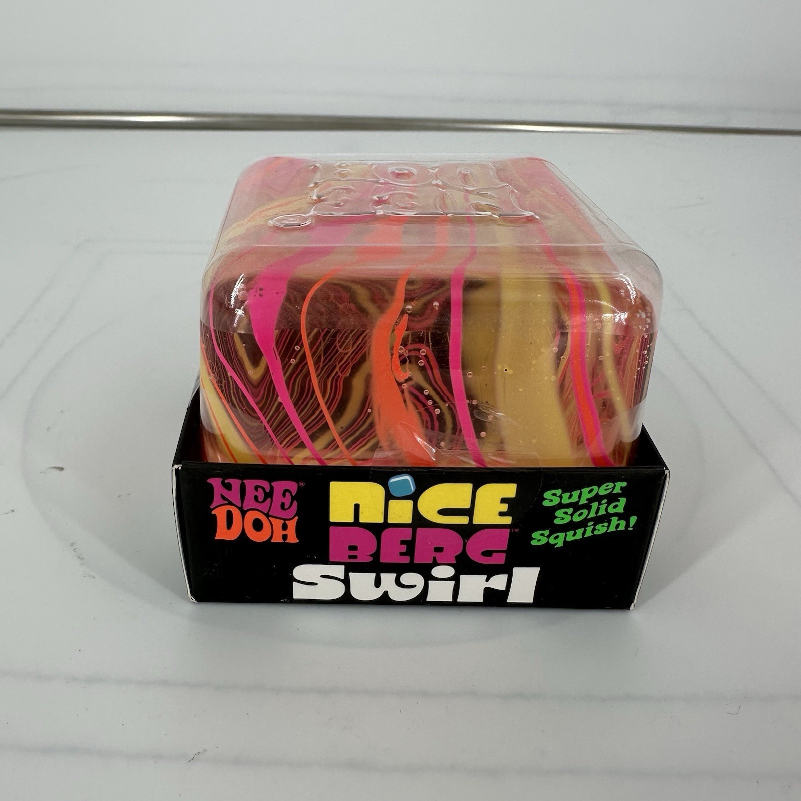 🔥 NeeDoh Nice Berg Swirl Jumbo Squishy Orange Yellow AUTHENTIC Schylling Stress