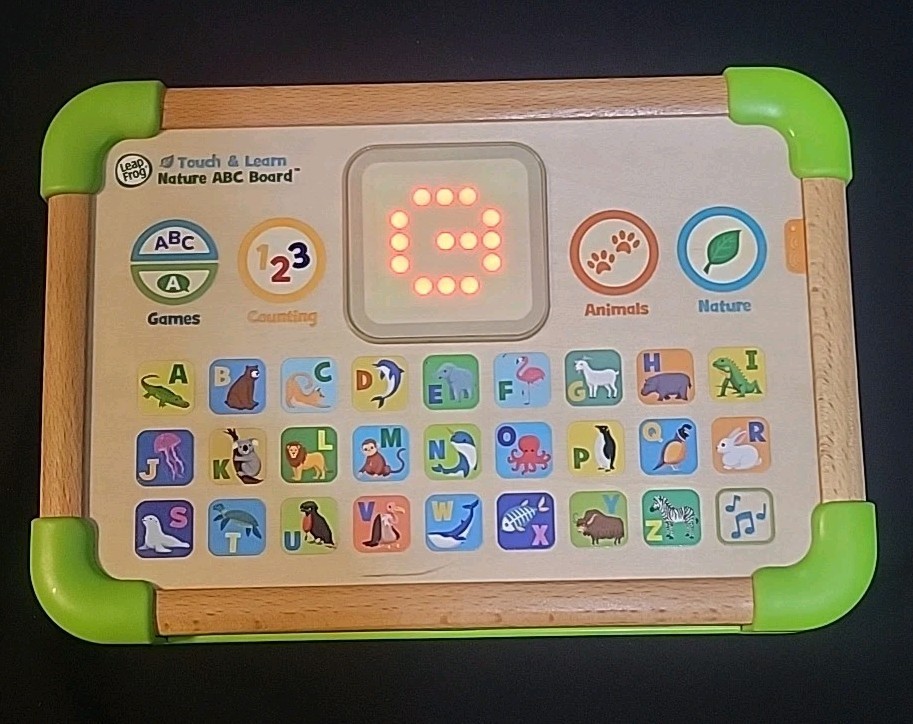 LeapFrog Touch & Learn Nature ABC Board Wooden “Tablet” & LED Screen Games &More