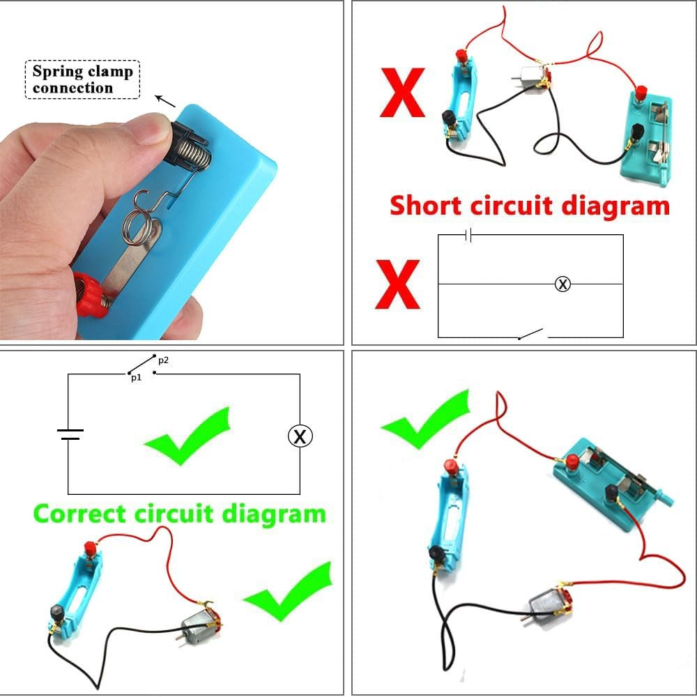 Circuit Electric DC Motor Kit, Educational Montessori Learning Science Kits for