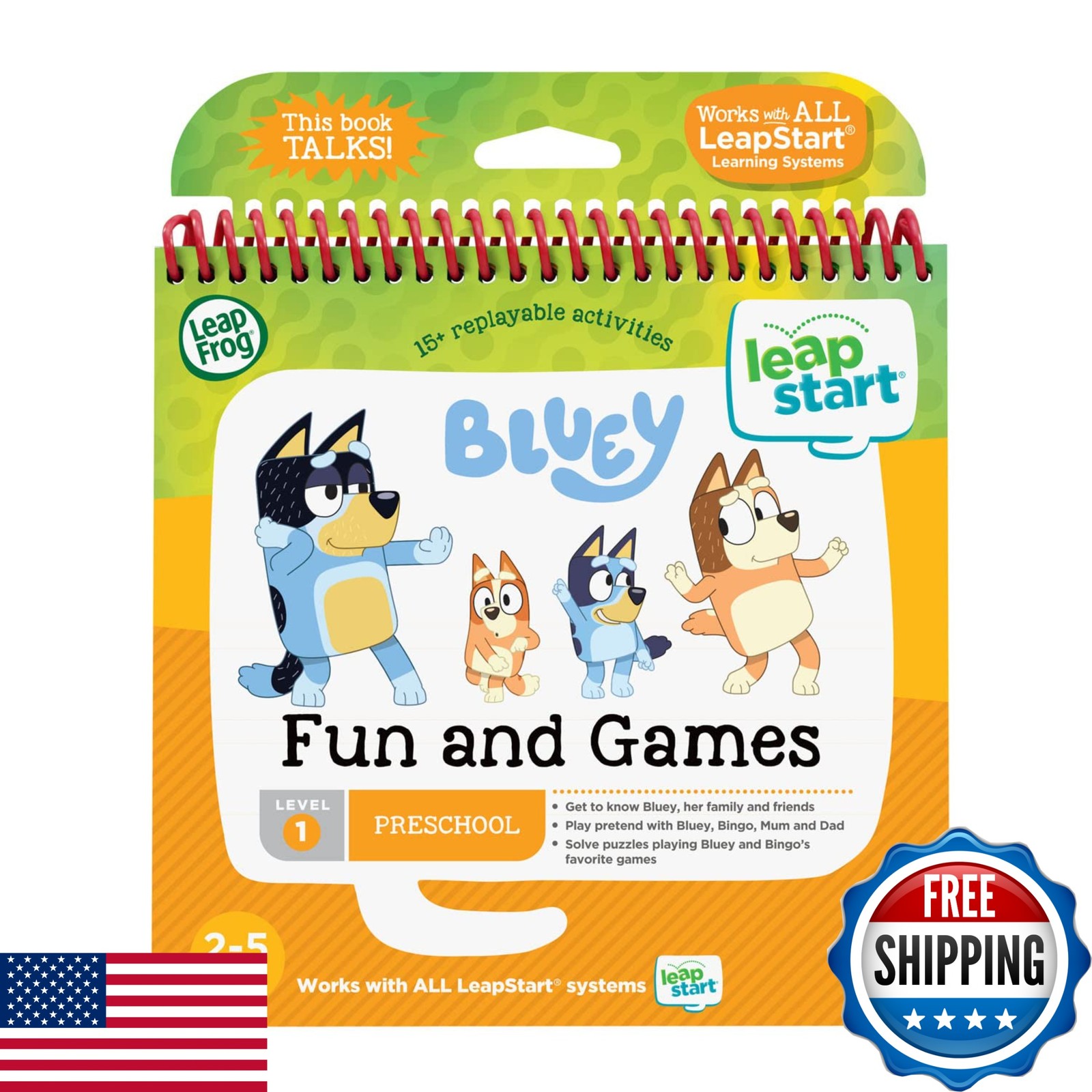 LeapFrog LeapStart Bluey Fun and Games