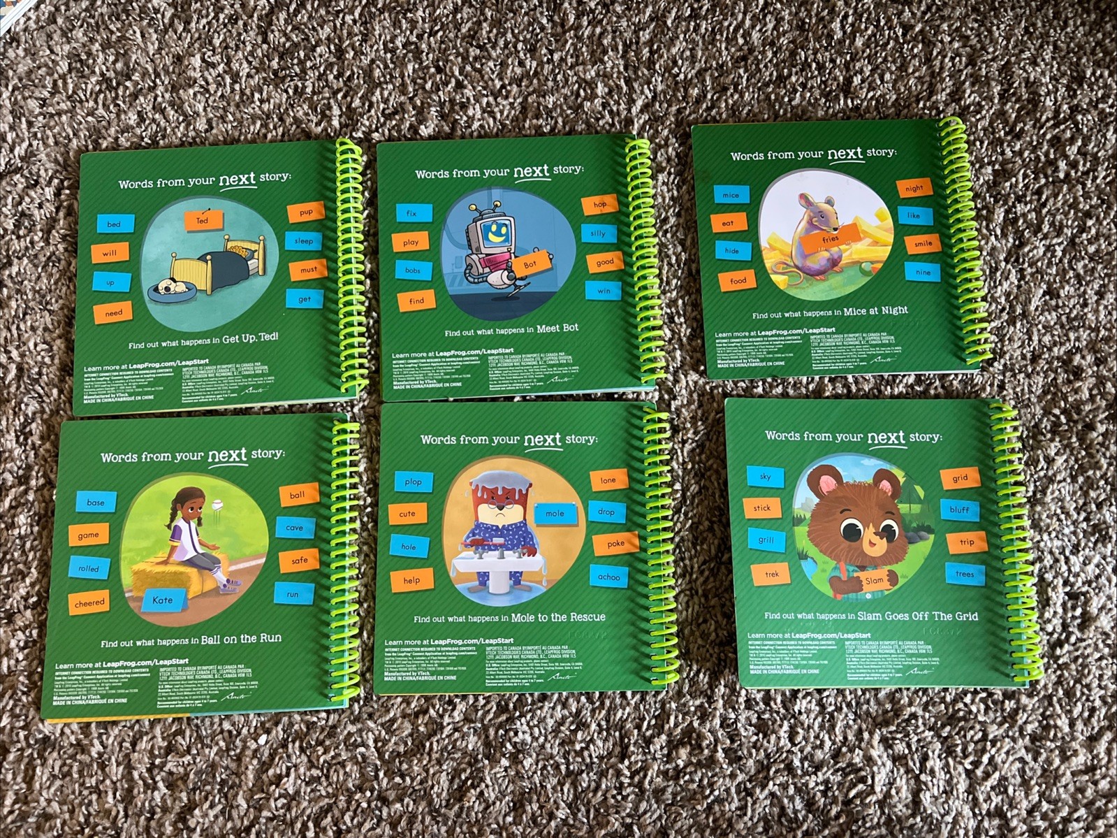LeapFrog Leap Start Learn to Read Books 1 2 4 5 6 Long Short Vowels Sam Ted