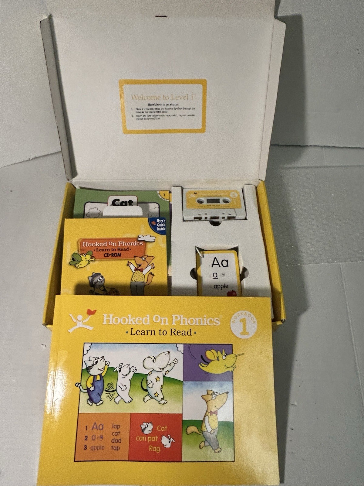 Vtg Hooked On Phonics Homeschool Learn To Read Level 1 Kit INCOMPLETE Read Desc