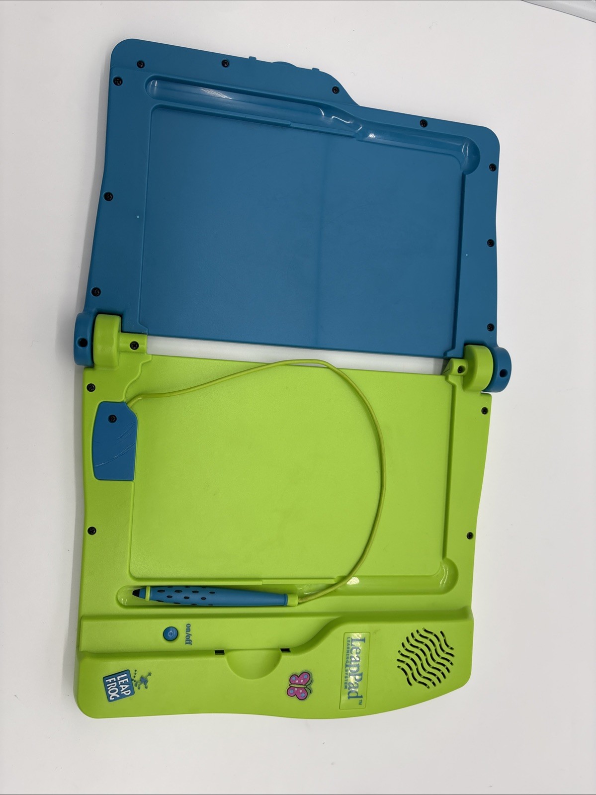 Vintage 2001 LeapFrog Leap Pad Learning System Console + 10 Books ~ Works