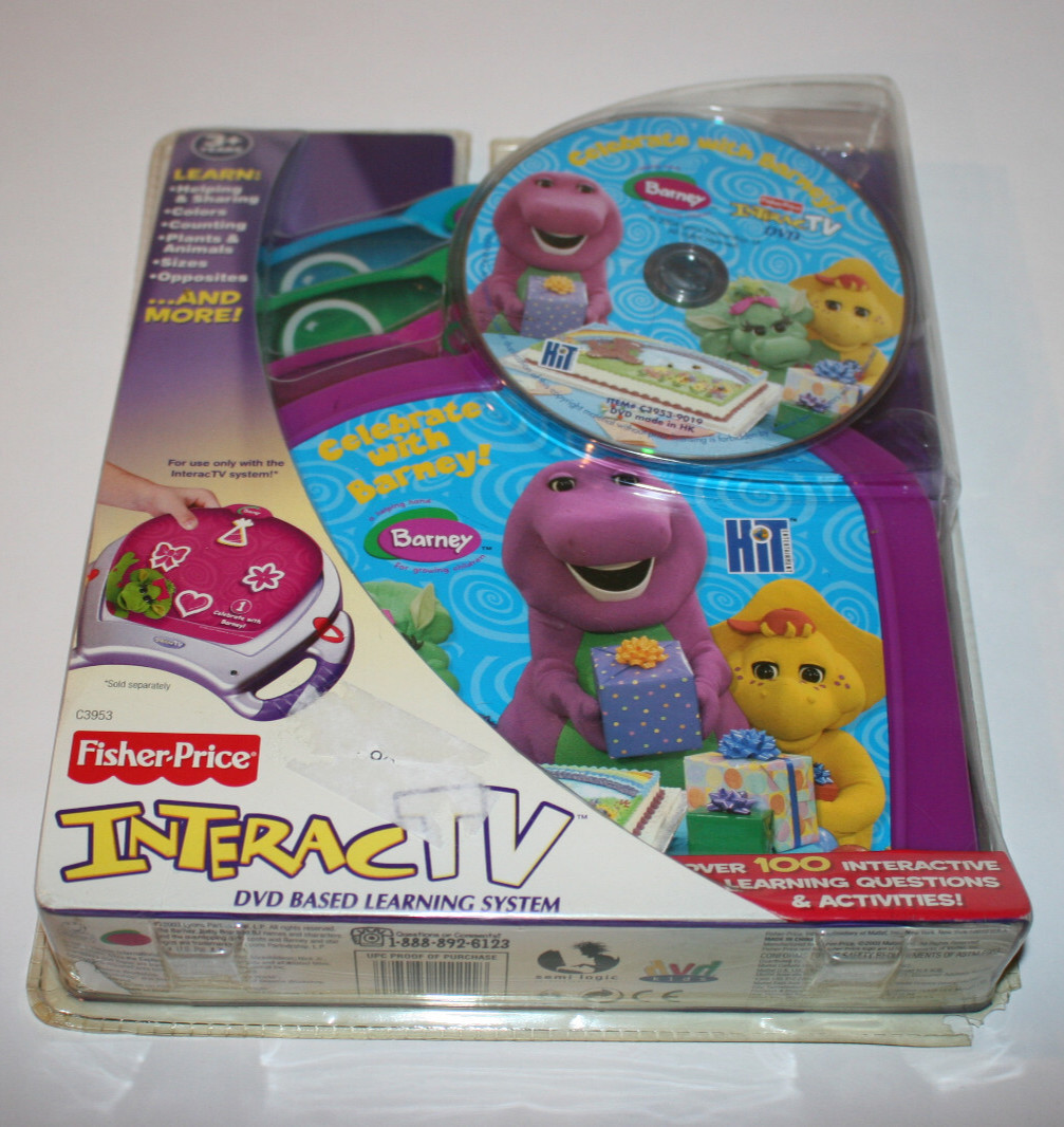 Fisher Price InteracTV Barney and Friends Kids DVD Based Learning System Educate