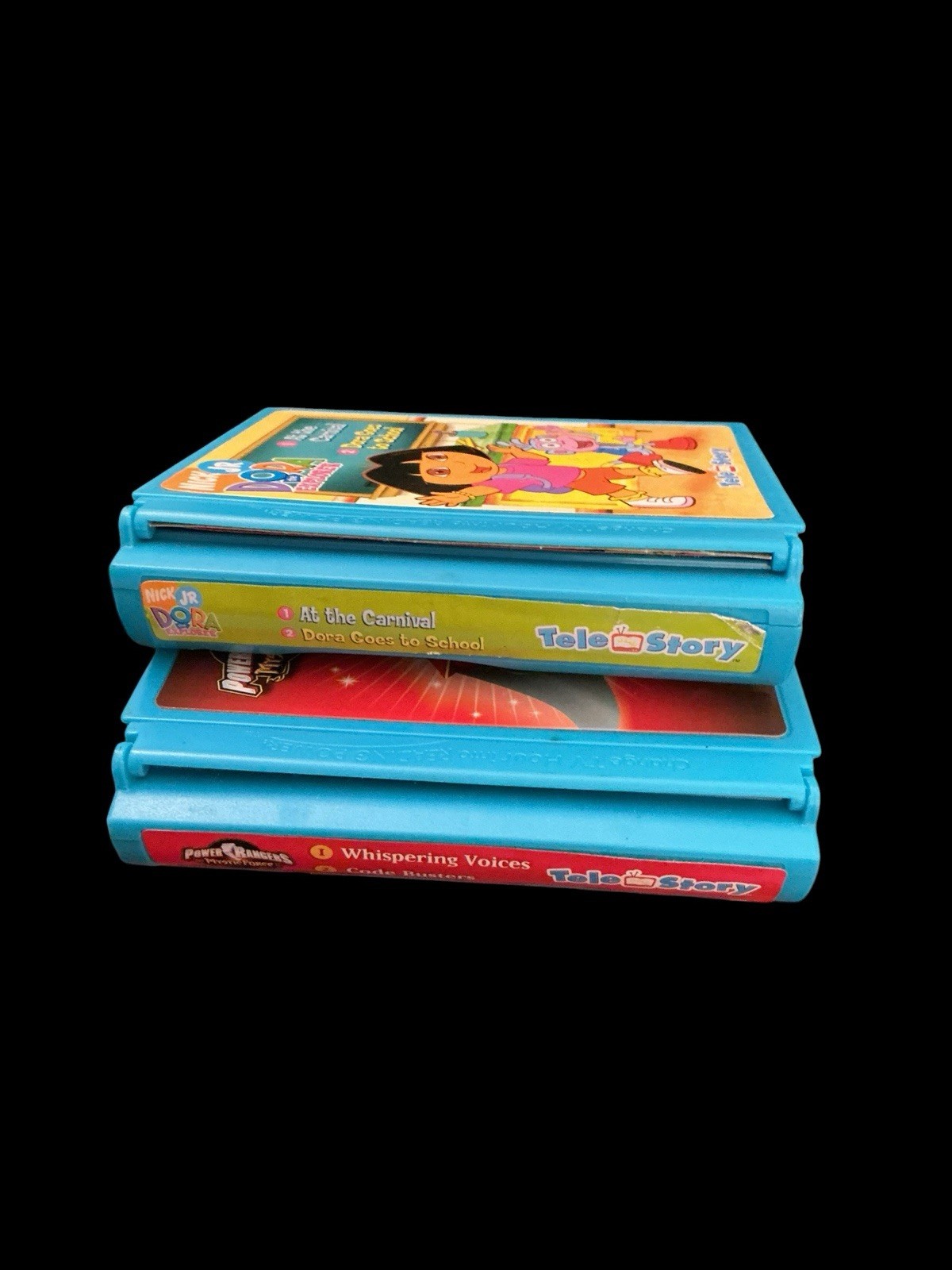 Tele Story Cartridge Lot, Dora and Power Rangers, Set of 2