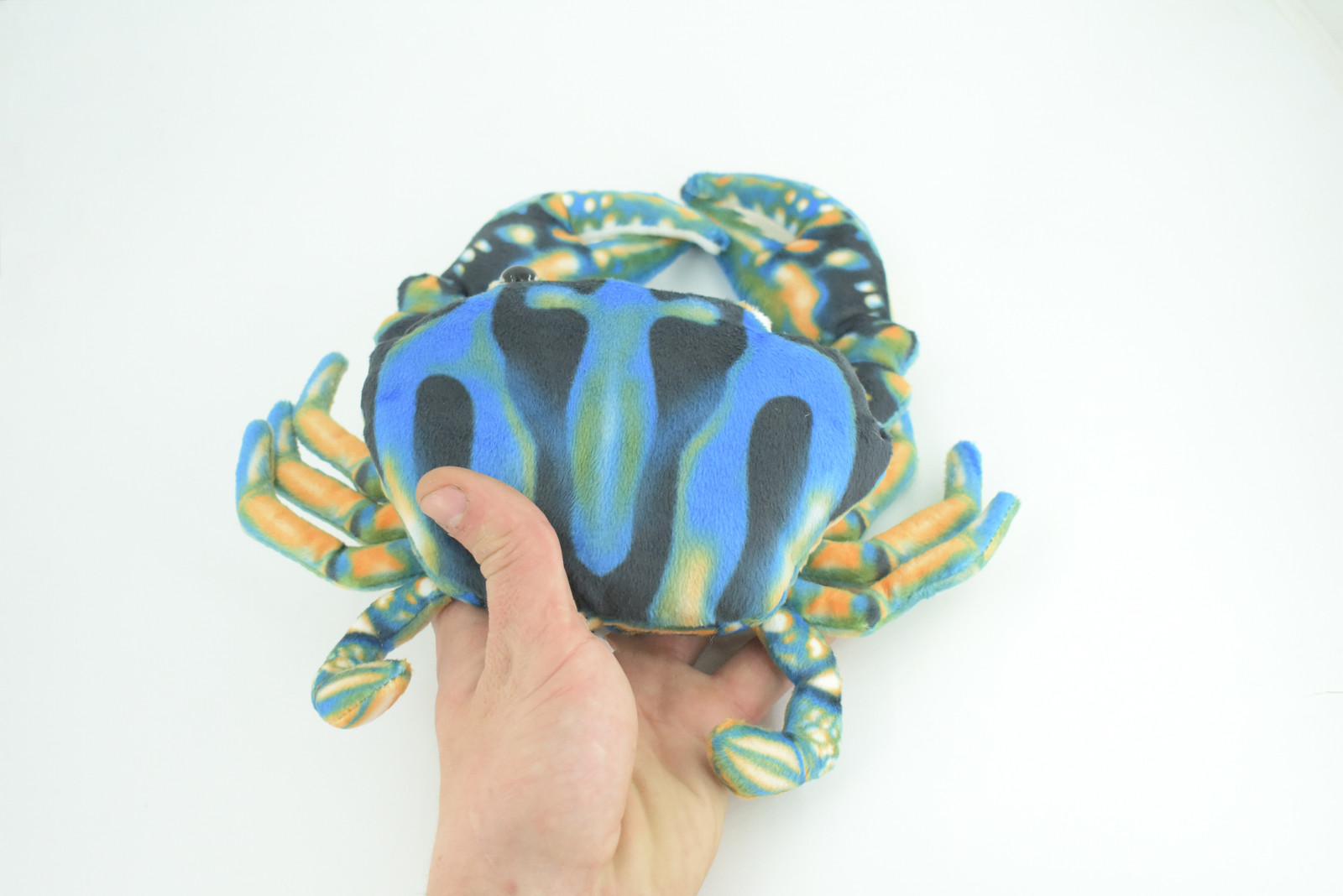 Blue Crab Plush Toy, Realistic Soft Stuffed Crab Toy, 10 Inches F4357 B197