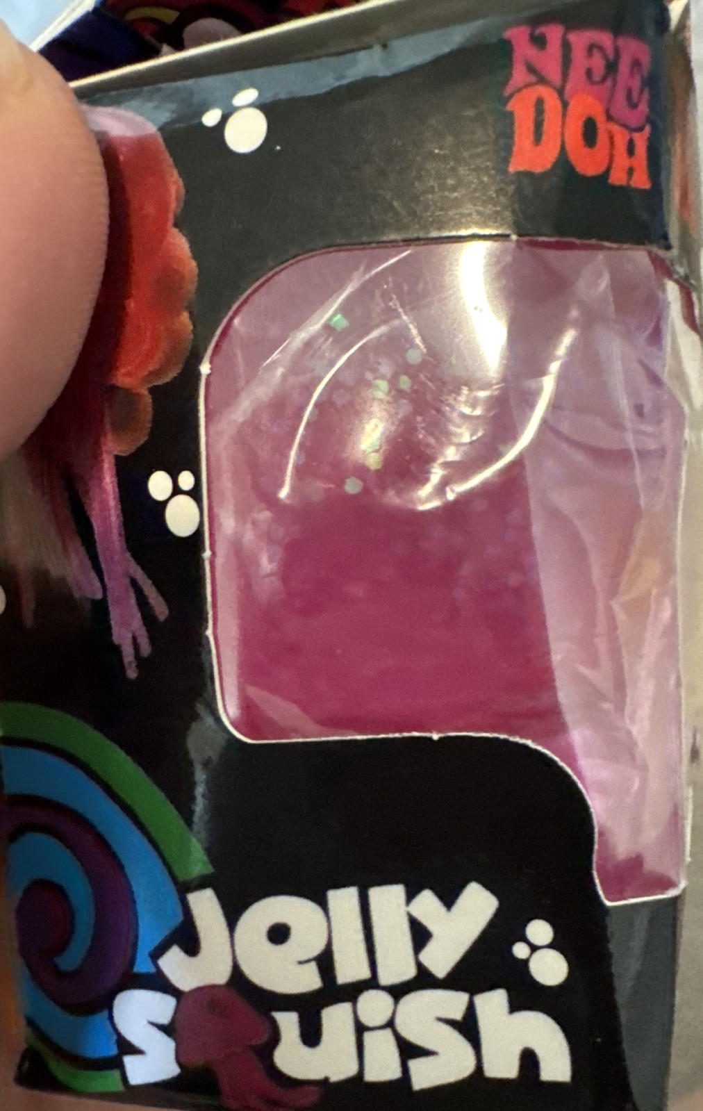 Pink Jelly Squish Viral Toy New! Fast Shipping! Pink with glitter NIB