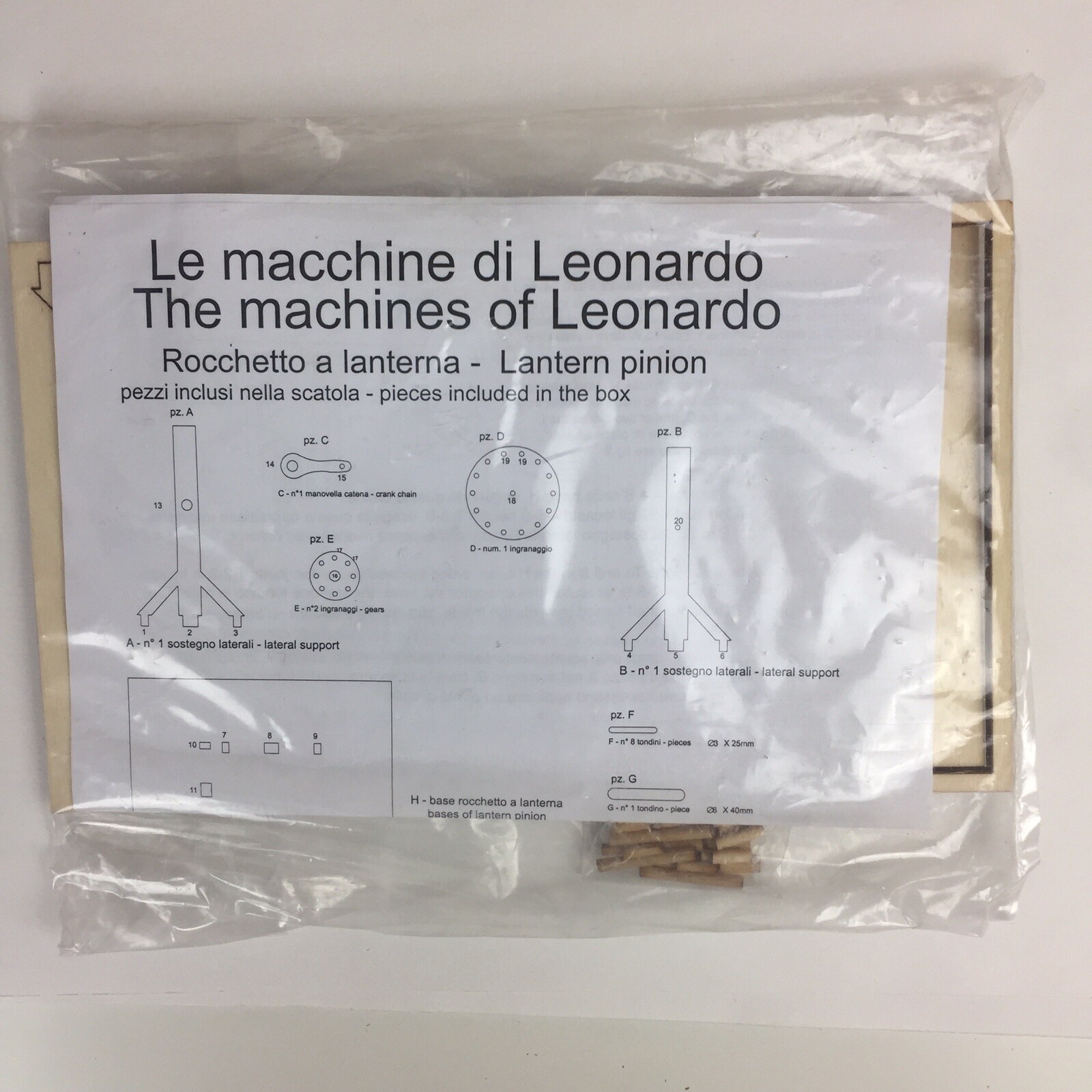 The Machines Of Leonardo Lantern Pinion Gear Construct & Collect Kit From Italy