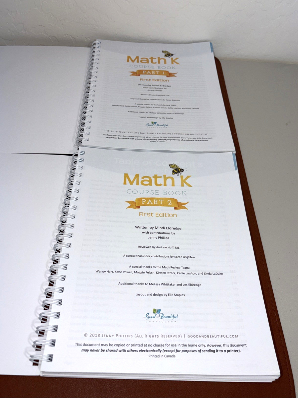 The Good and the Beautiful Math K Course Book Part 1 & 2 Bundle